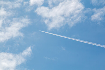 airplane in the clouds