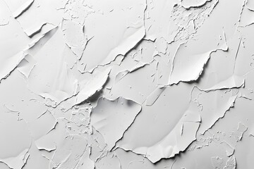 Textured White Surface with Peeling Paint Layers