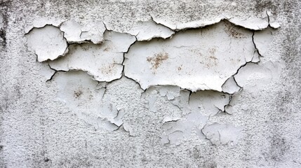 Obraz premium Cracked and Peeling White Wall Texture Background