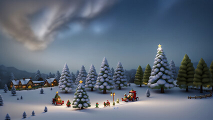 クリスマス　AI画像　ジェネレーティブAI