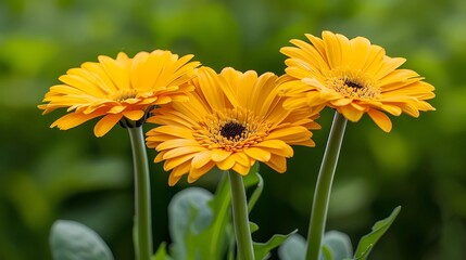 Fototapeta premium yellow flowers in the garden