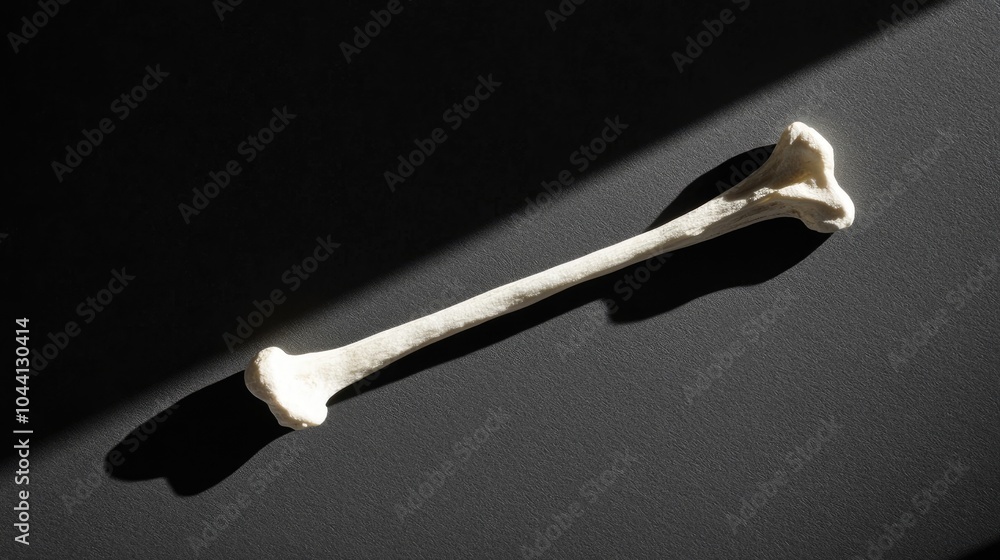 Poster broken bone fragment on black background