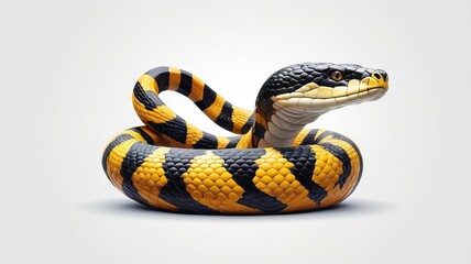 Obraz premium Cobra on a white background