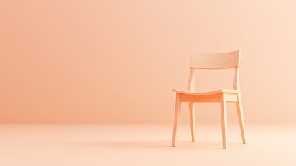 Minimalist Design of Isolated Dining Chair