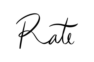 Obraz premium handwritten lettering rate black color