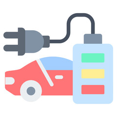 Obraz premium Electric Car Icon