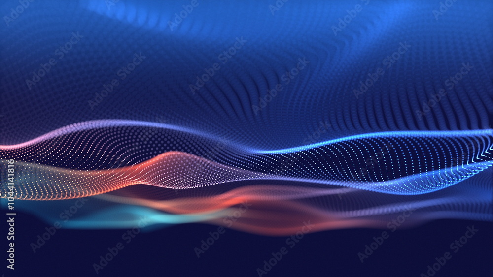 Poster explore abstract seamless background wave patterns enhanced with dynamic and mesmerizing lighting ef