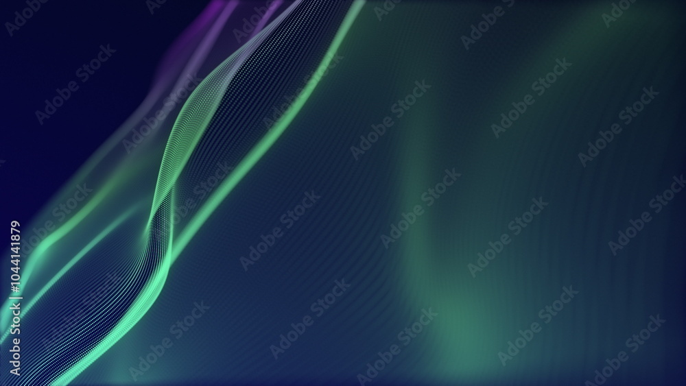 Poster abstract seamless loop background waves of light and color beautifully captures vibrant hues and flo