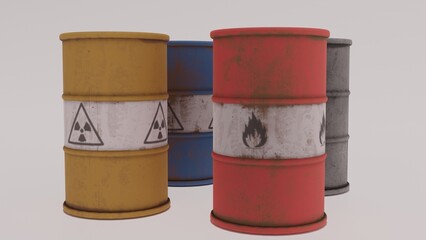 fuel barrel and rubber tyre