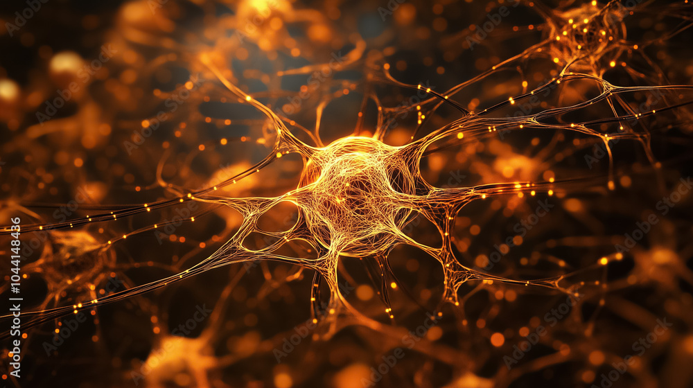 Poster intricate network visualization showcases interconnected nodes representing an ai neural network's f