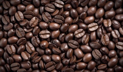 Fototapeta premium Coffee bean background with coffee farm idea