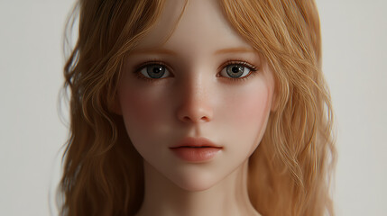 Fototapeta premium Serene Blonde Girl Portrait 