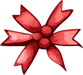 red ribbon bow