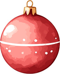 red dotted christmas ball