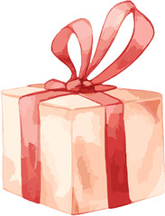 red gift box with ribbon