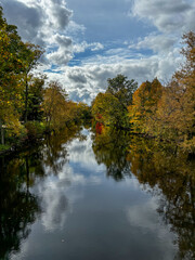 Autumn on the Grand River in East Lansing Michigan