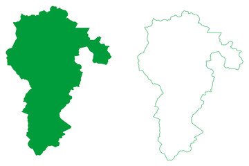 Ibirataia municipality (Bahia state, Municipalities of Brazil, Federative Republic of Brazil) map vector illustration, scribble sketch Ibirataia map