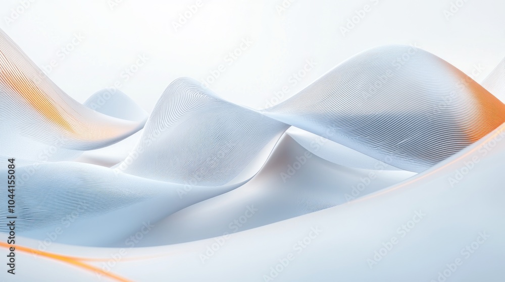 Aufkleber abstract flowing shapes in soft colors create a serene and modern atmosphere.