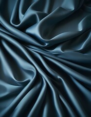 Obraz premium Light blue silk drapery curtain macro close-up texture