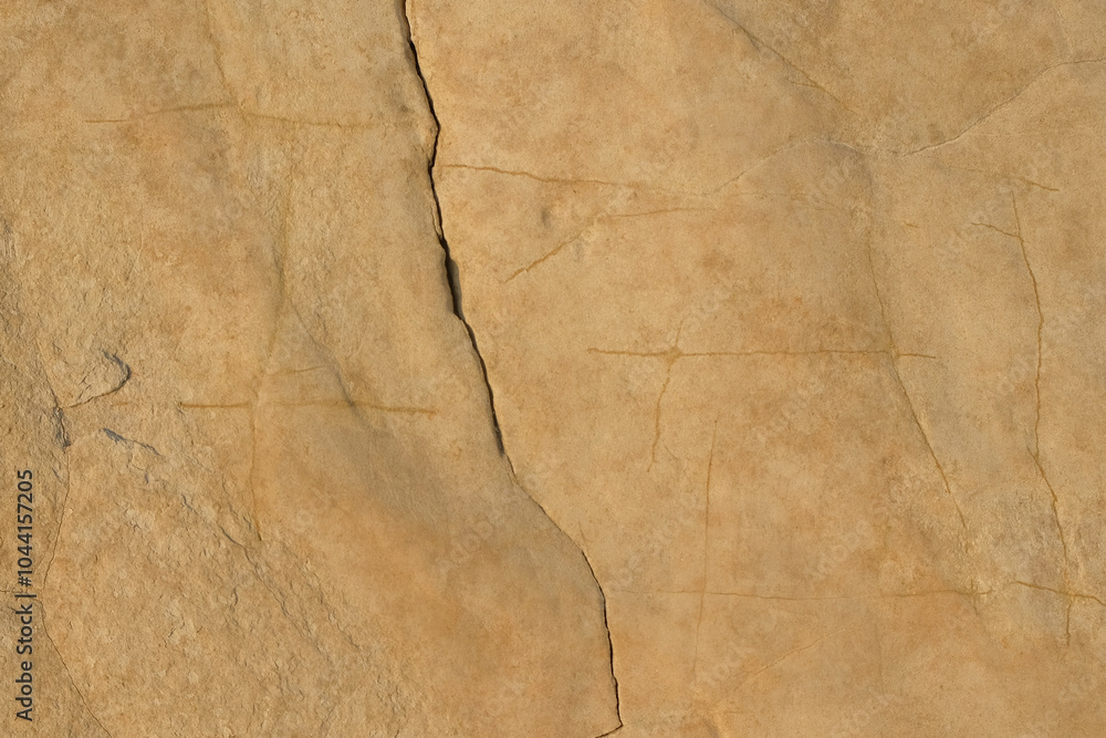 Poster abstract patterns, shapes and textures of natural cracks on the limestone surface.natural pattern an