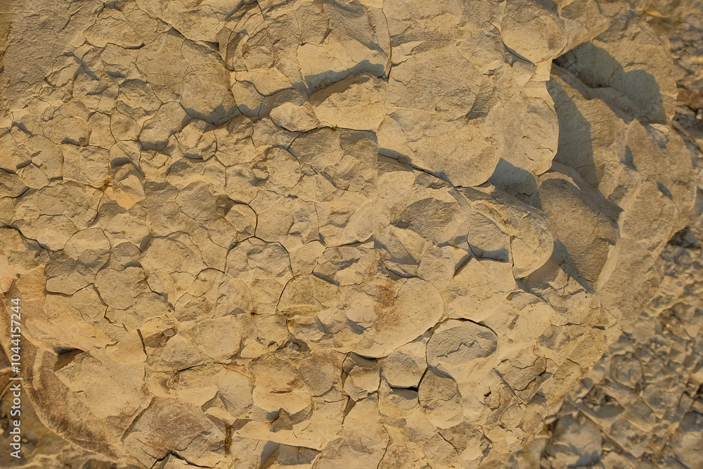Poster abstract patterns, shapes and textures of natural cracks on the limestone surface.natural pattern an