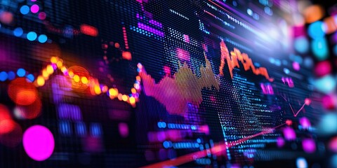Fototapeta premium digital data real estate market, investing