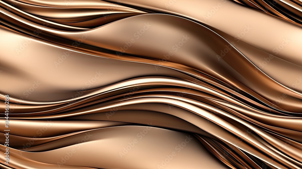 Aufkleber luxurious golden waves flow gracefully, capturing light and creating a stunning visual effect perfec