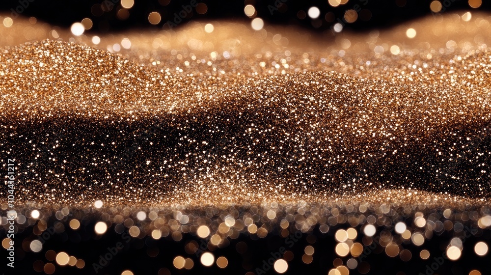 Aufkleber luxurious golden waves flow gracefully, capturing light and creating a stunning visual effect perfec
