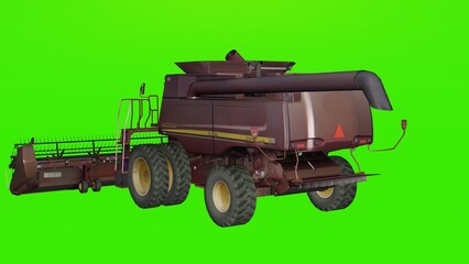 Obraz premium Tractor Combine Harvester