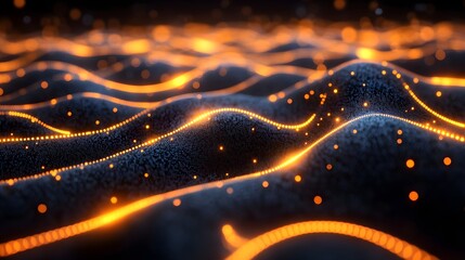 Neural Networks: Graphical representation of complex algorithms A visual representation of a neural network, with nodes and connections that illustrate how AI algorithms work.