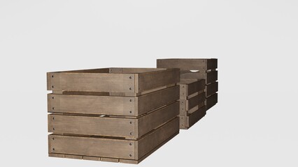 wooden fruit crate boxes