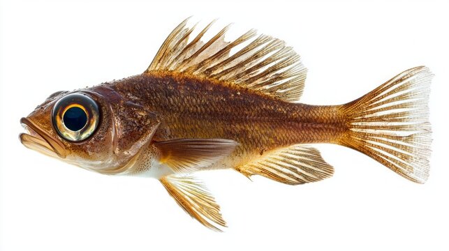 Four Eyed Fish is vividly displayed highlighting its distinctive eyes and fins providing an informative look at its features and anatomy.
