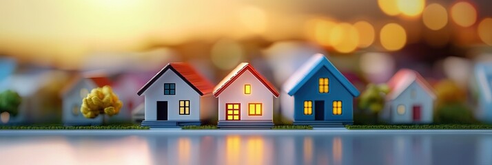 Obraz premium 3D animated cartoon real estate concept