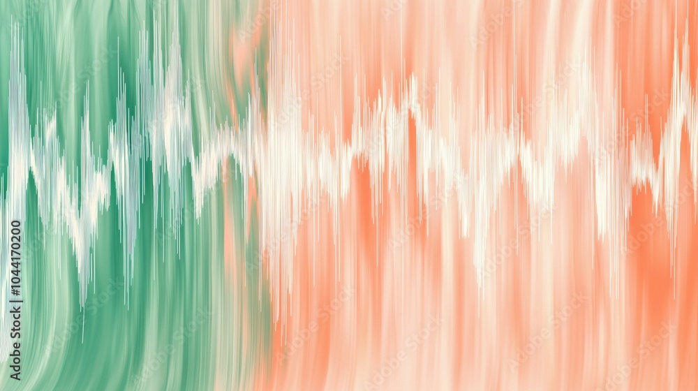 Aufkleber abstract background with vertical lines forming a green and orange gradient, perfect for any project