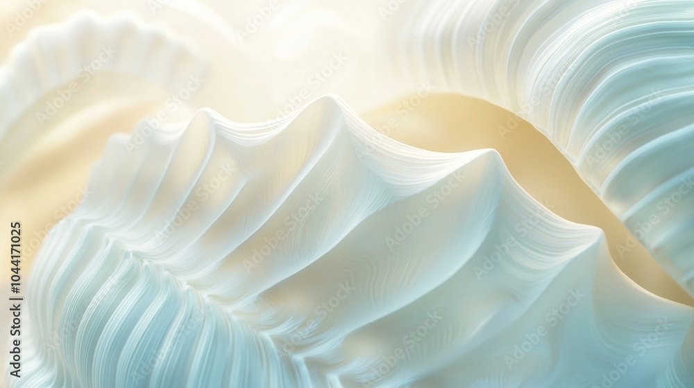 Poster abstract white and blue background with smooth lines forming a sophisticated and elegant pattern, id