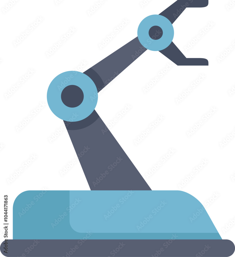 Poster modern robotic arm operating on production line, showcasing advanced automation technology for effic