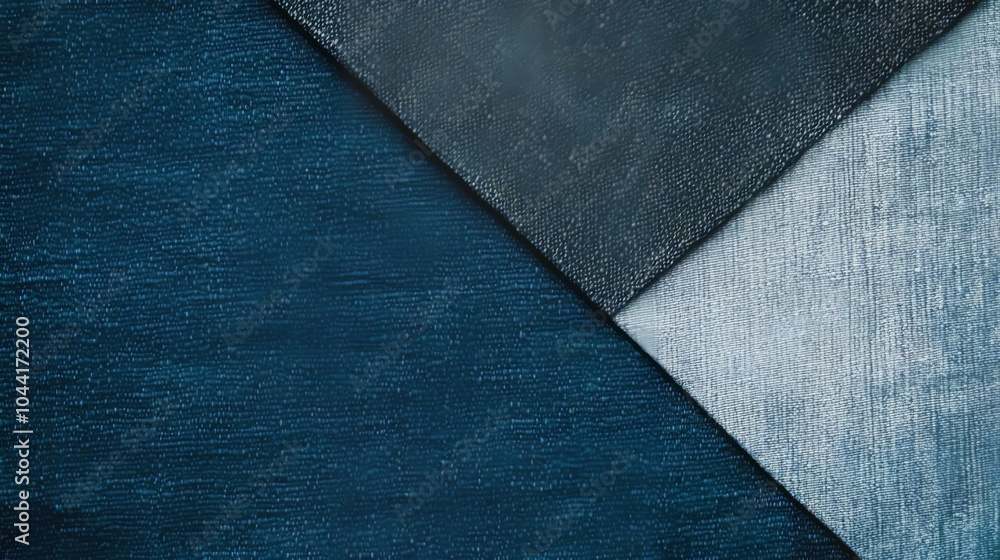 Poster this cubist backdrop features fragmented geometric shapes in navy and charcoal.