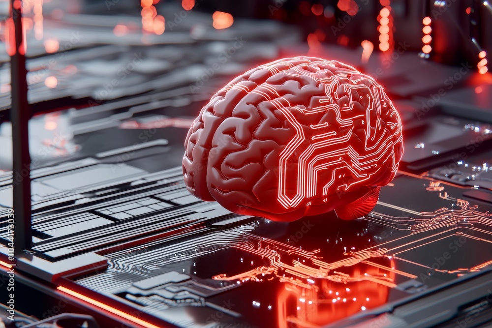 Poster information on brain processing stored on a circuit board
