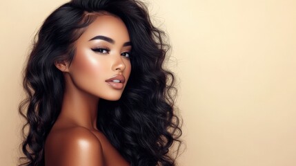 Fototapeta premium Elegant Profile of a Young Woman