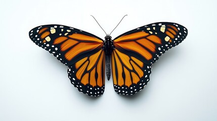 Obraz premium Beautiful Close-Up Views of Butterflies Showcasing Vibrant Colors Generative AI
