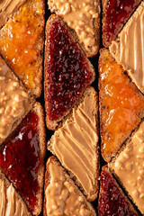 Peanut Butter + Jelly Triangles