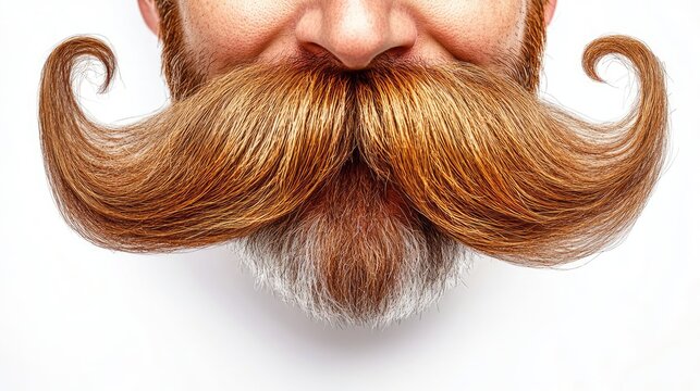 Variety of Moustaches Showcasing Unique Styles and Textures Generative AI