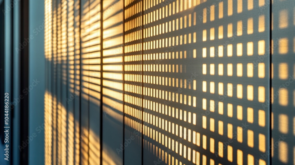Poster sunlight casting patterns on a textured wall, creating a warm and inviting atmosphere.