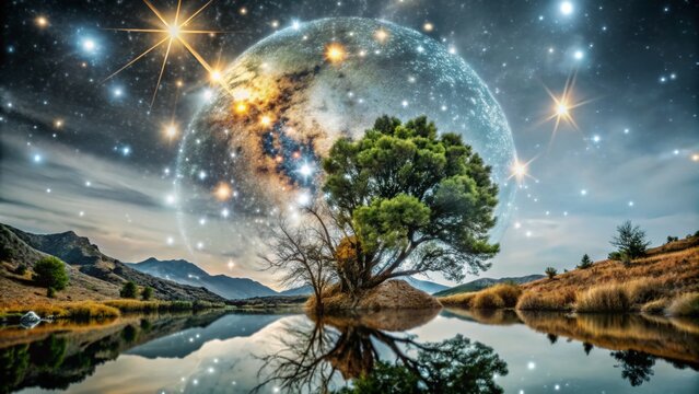 Enigmatic Virgo Zodiac Sign in Double Exposure Photography for Celestial Artistry