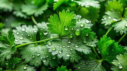 Fresh Coriander Leaves in Candid Photography Style for Culinary Use and Herb Garden Showcase