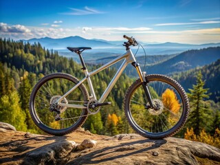 Obraz premium Full Suspension Bicycle Frame Design for Cross Country, Dirt, and Road Riding Enthusiasts
