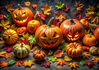 Fun Halloween Pumpkin Pattern for Festive Decor and Celebrations