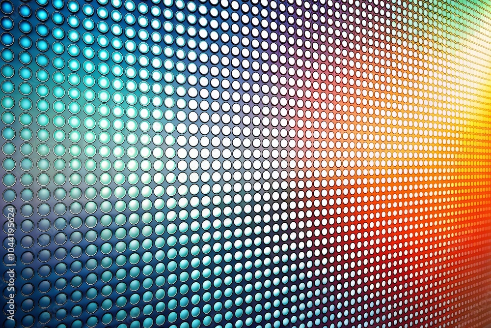 Poster halftone gradient background with colorful dots for architectural photography use
