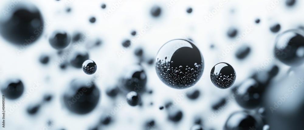 Aufkleber abstract image of floating bubbles against a soft background, suggesting depth and fluidity.
