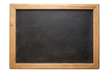 "Blank Blackboard in Wooden Frame - Isolated Background"